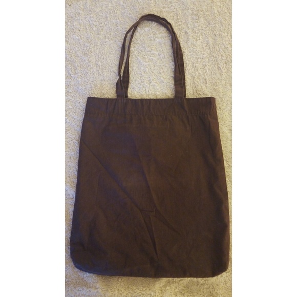 Pink-Lined Brown Tote w/ Cute Design on Front - Picture 5 of 5